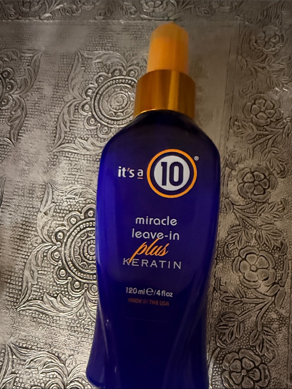 It’s a 10 miracle leave-in Plus Keratin